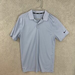 Nike Golf Dri-Fit Polo Shirt Mens Size Small Light Blue Short Sleeve Shirt